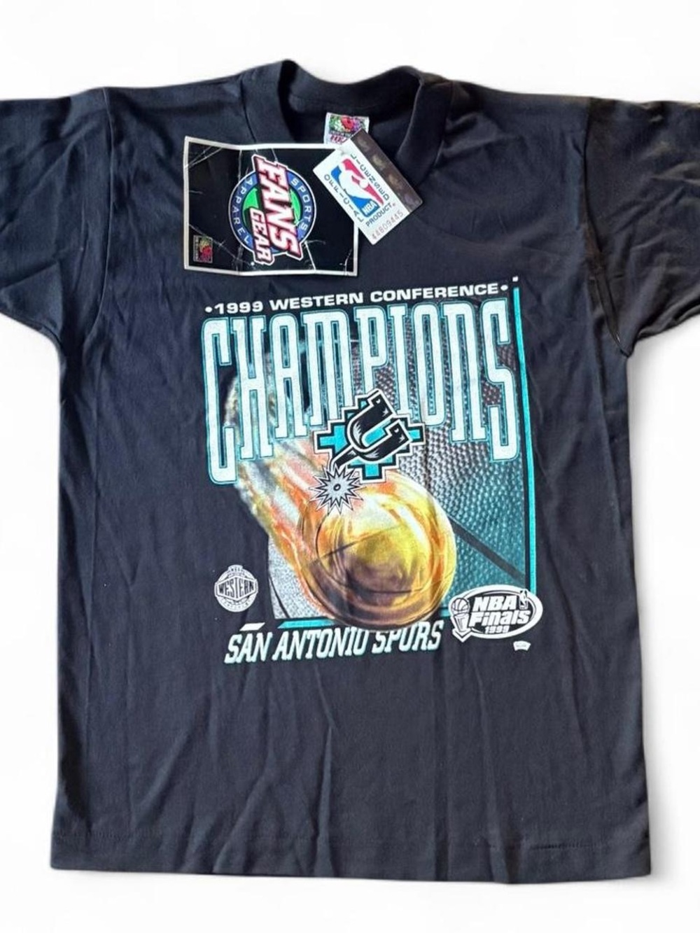 NBA Black Teal White Graphic Tee